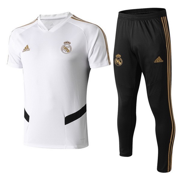 Camiseta de Entrenamiento Real Madrid Conjunto Completo 2019 2020 Blanco Negro